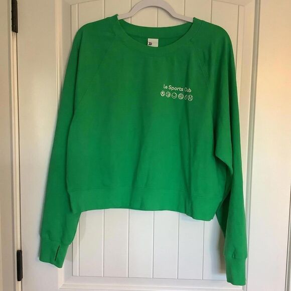 All-in-Motion Le Sports Club Green Cropped Sweatshirt - Picture 1 of 6